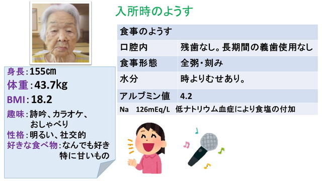A氏の入所時の様子
