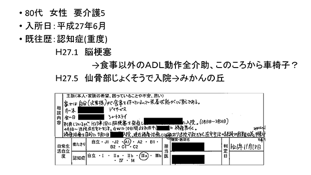 80代　女性　要介護5 