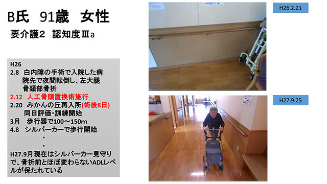 B氏　91歳　女性 要介護２　認知度Ⅲa