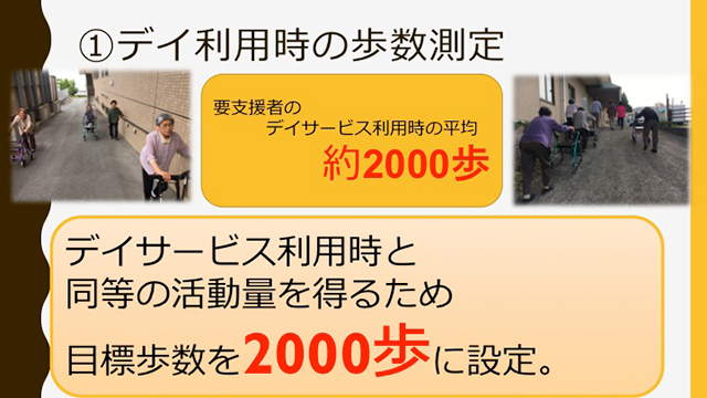 デイ利用時の歩数測定